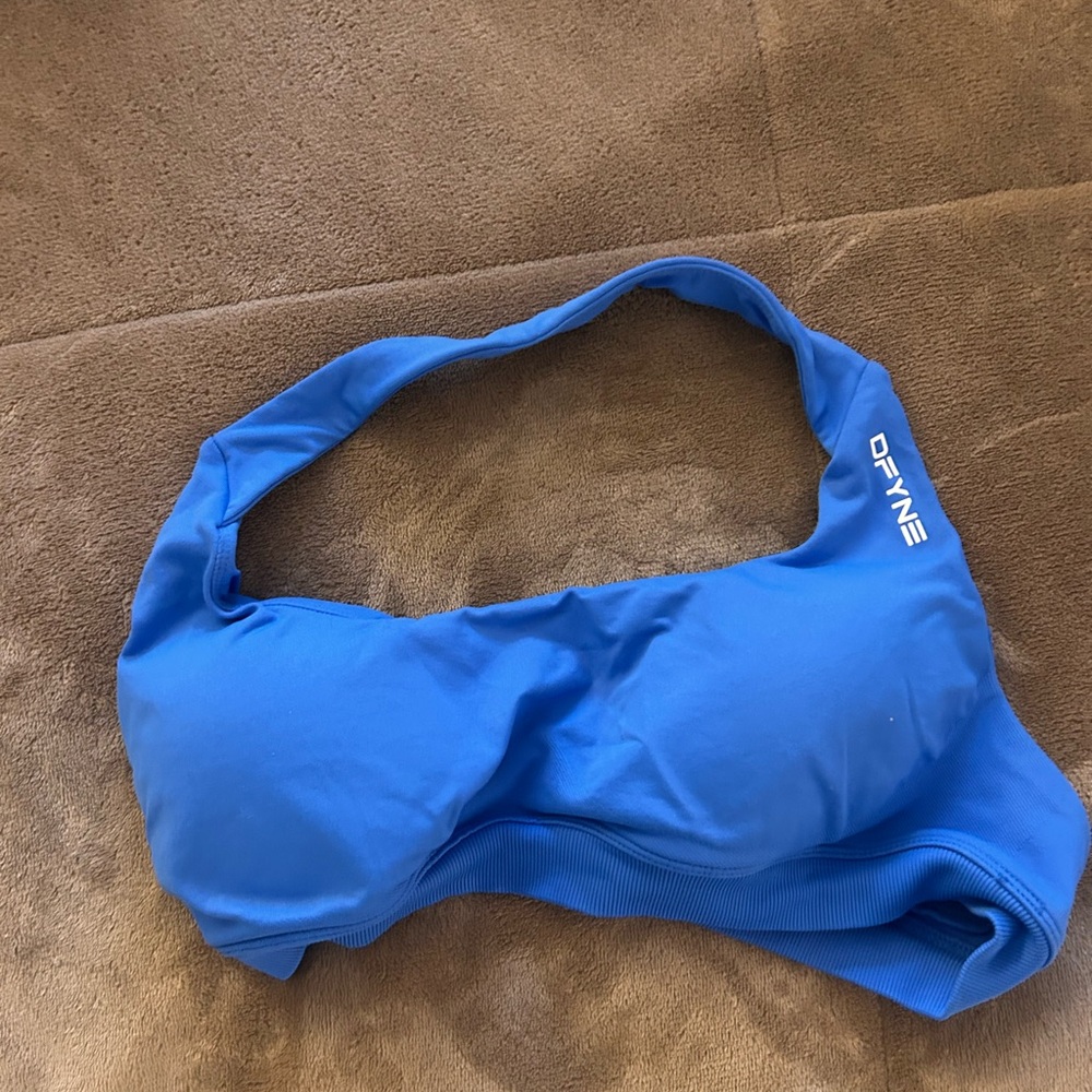 Blue DFYNE sports Bra